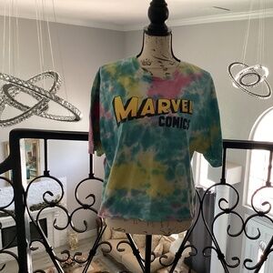 Marvel Comics Women Cropped Top, Size XL, Multi Color